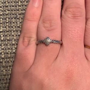 David Yurman Quatrefoil Ring with Diamonds